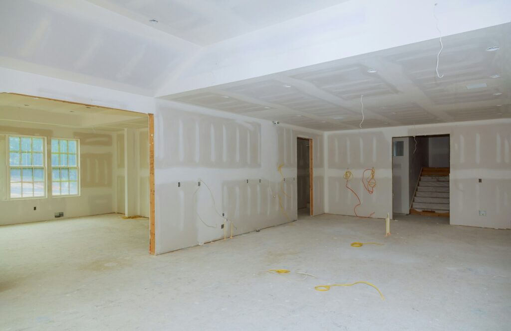 Construction finish details drywall tape building industry new home construction interior